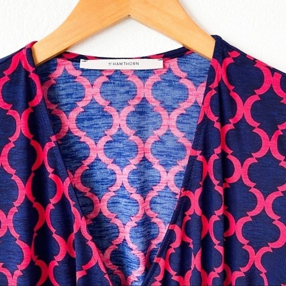 41 Hawthorn Stitch Fix Blue Faux Wrap Blouse S Small - Picture 9 of 10